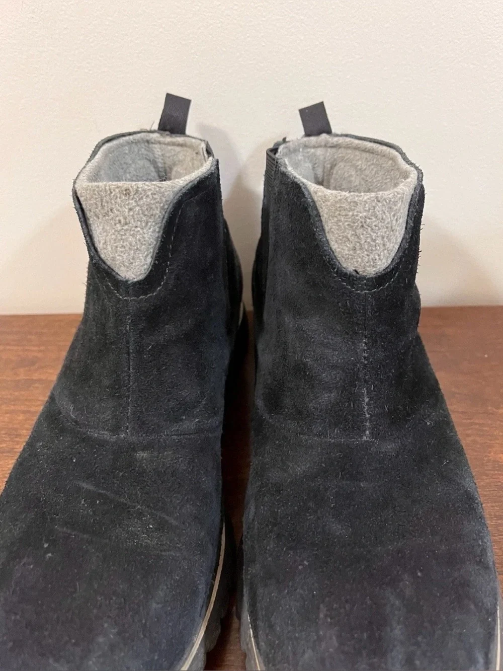 Sorel Waterproof Black Suede Ankle Bootie Pull On Lined Women's Boots Size 10